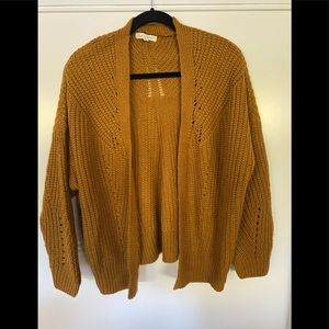 LA Hearts Mustard Colored Cardigan